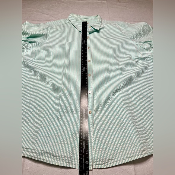 L.L. Bean Mint Green Seersucker Button-Down Shirt - Picture 7 of 7